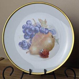 Vintage PMR Bavaria Germany Golden Crown Harvest Fruit Plate       